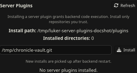 Git repository URL filled in
